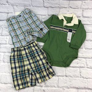 Boys Shorts and Long Sleeve Bodysuit Lot of 3